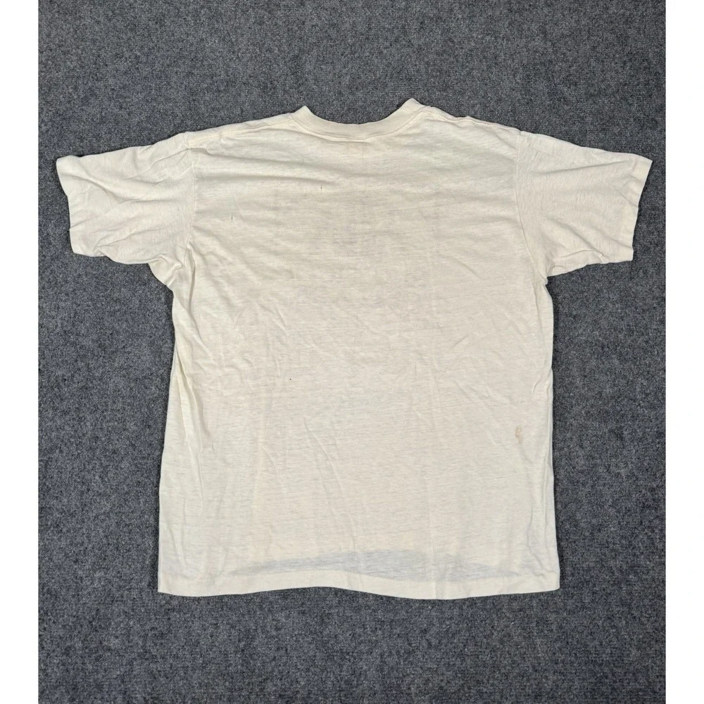 Vintage Wright's Shirt Mens XL White‎ Premium California Wines Tee 80s Flawed